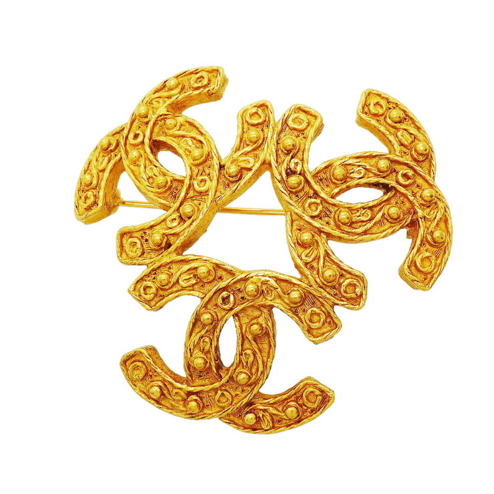CHANEL Gold Brooch
